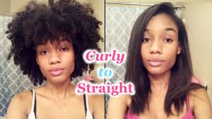 You can use coconut oil or any other product that will keep the hair conditioned and nourished. Curly To Straight Straightening Natural Hair Youtube