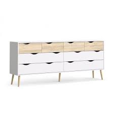 Its drawer pulls are simple horizontal blocks which. Diana 8 Drawer Dresser White Oak Structure