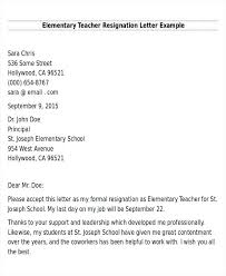 Sample Teacher Retirement Letter Resignation Sample For Elementary ...