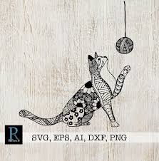 Download Cat Zentangle Svg Cat Mandala Svg Cat For Cricut Etsy Mandala Svg Cat Mandala Mandala