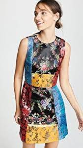 Alice Olivia Malin Patchwork Dress Patchwork Dress Fashion Trendy Cocktail Dresses