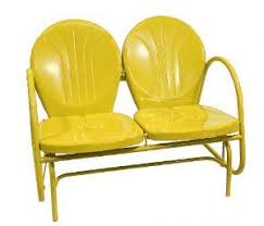 Sunshine Yellow Metal Lawn Chairs Metal Patio Furniture Patio Rocking Chairs Wicker Patio Furniture