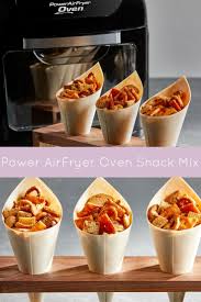 Snack Mix In The Power Airfryer Oven Is So Easy And Oh So Delicious Try It At Home Air Fryer Recipes Snacks Air Fryer Oven Recipes Air Frier Recipes