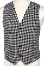 Black And White Houndstooth Suit Taupe Black Vest For Men 20d 159 95 Mens Wool Vest Wool Vest White Houndstooth