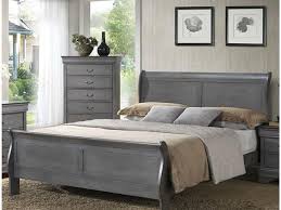 Rustic Bedroom Design With Gray Painted Nightstand Table And Gray Louis Phillippe Bedding S Grey Bedroom Furniture Sets Grey Bedroom Set Grey Bedroom Furniture