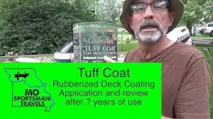 Tuff coat rubberized non skid coating anti. Tuff Coat Rubberized Deck Coating Does It Last Review How To Apply Youtube