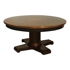 Christopher knight home 308945 rache modern round coffee table with hammered iron, gold, 26. Crate Barrel Collina Round Copper Topped Coffee Table With Black Metal Base Chairish