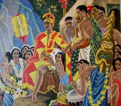 Pomp And Circumstance By Eugene Savage First Displayed In 1950 This Image Shows An Ancient Hawaiian King Cl Hawaiian Art Hawaii Painting Hawaiian History
