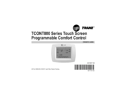 I am replacing an older model . Trane Tcont800 Touch Screen Thermostat Owner S Manual Manualzz