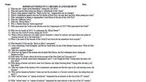 Important People In U S History Scavenger Hunt Important People Scavenger Hunt Civil Rights Leaders