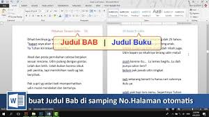 Cara Menampilkan Judul Bab Di Samping No Halaman Secara Otomatis Di Word Tutorial89 Tutorial Microsoft Word Video Ini Adalah Lanjut Buku Microsoft Membaca