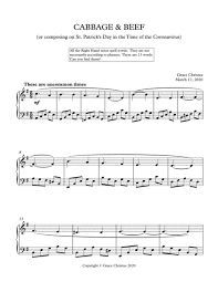 CABBAGE and BEEF by Grace Christus Sheet Music for Piano Solo at Sheet  Music Direct