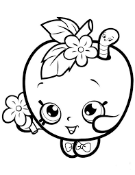 Apple Blossom Shopkins Coloring Pages Shopkin Coloring Pages Cute Coloring Pages Apple Coloring Pages