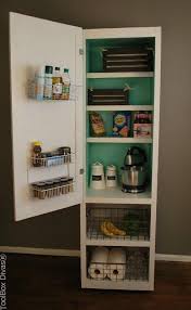 Remodelaholic Awesome Organizing Ideas For Your Whole Home February Link Party Stand Alone Kitchen Pantry Pantry Design Pantry Cabinet