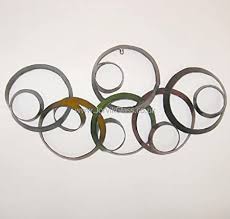 Our metal art collection has. Contemporary Metal Wall Art Wall Hanging Ribbon Olympics Amazon Co Uk Kitchen Home