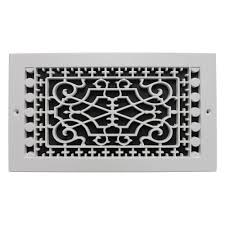 Beautifully designed, elegant wood, metal & resin vent covers. Smi Ventilation Products Victorian Base Board 12 In X 6 In Opening 8 In X 14 In Overall Size Polymer Decorative Return Air Grille White Vbb612 The Home Depot