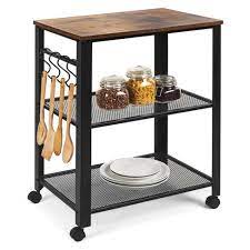 Maybe you would like to learn more about one of these? Best Choice Products 3 Tier Microwave Cart Rolling Utility Serving Cart Organizer W 2 Storage Shelves 4 Hooks Target