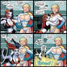 Mesmer Comics on X: When Harley Quinn gets the mighty Power Girl under her  sway, there are endless possibilities! Should she rob banks? Take over  Australia? Nah, how about... matching boob jobs!