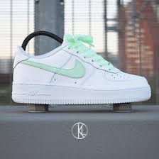Image Of Nike Air Force 1 Low Mint Customs White Nike Shoes Nike Air Shoes Nike Shoes Air Force