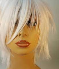 Short Platinum Blonde Wig Short White Wig With Shaggy Etsy Platinum Blonde Platinum Blonde Wig Short Hair Styles