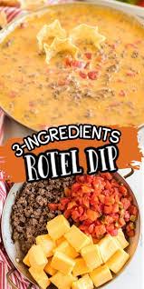 The Best Rotel Dip Recipe 3 Ingredients Ready In Under 20 Minutes Rotel Dip Appetizer Recipes Easy Appetizer Recipes