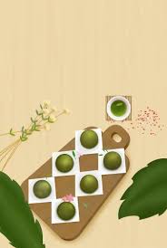 清明節民俗小吃青年聯盟 茶 綠葉 幹花插畫素材 免版稅 plants festival snacks