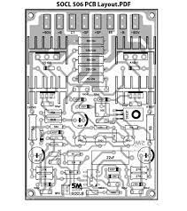 Complete schematic diagram and pcb layout. Power Amplifier Socl506 Driver Pcb Layout Electronic Circuit
