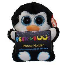 Ty Beanie Boos Peek A Boos Penni The Penguin 4 Inch Phone Holder With Cleaner Bbtoystore Com Toys Plush Trading Cards Action Figures Games Online Retail Store Shop Sale