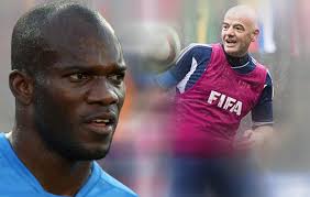 David Suazo y el presidente de la FIFA se echaron una potra