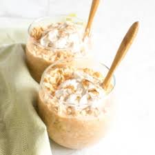 You can use water chia seeds: Carrot Cake Vegan Overnight Oats Df Kiipfit Com