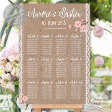 Une manière astucieuse de présenter un plan de table original, c'est de penser à ce dernier comme à une. Plan De Table Mariage Personnalise Boheme Kraft Et Dentelle