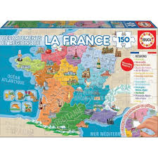 Liste des départements et régions en france en 2021. Educa Puzzle 150 Departements Et Regions De La France Cdiscount Jeux Jouets