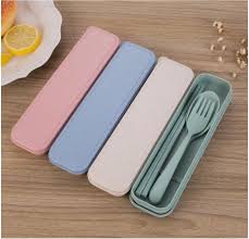 Kokoh & terbuat dari abs. Sendok Garpu Sumpit Set Alat Makan Travel Piknik Bekal Korea Kt 402 Serbada Com