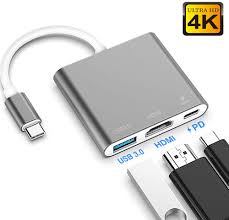 Therefore, if you have to connect an external device to your macbook. Usb C To Hdmi Multiport Adapter Type C Hub To 4k Hdmi With Usb 3 0 Port And Usb C Charging Port Gray Usb C To Hdmi Adapter For Macbook Air Macbook Pro Ipad Pro Galaxy S10 S9 Surface Book