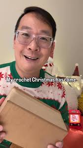 Opening a crochet gift from Furls!