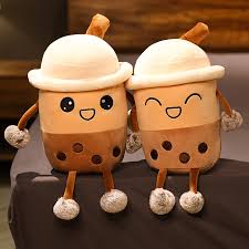 Cartoon bubble tea stock vector art & more images of. 25 100 Cm Cartoon Bubble Tea Cup Plush Pillow With Suction Tubes Lifelike Stuffed Back Cushion Funny Boba Food Toys For Girls Movies Tv Aliexpress