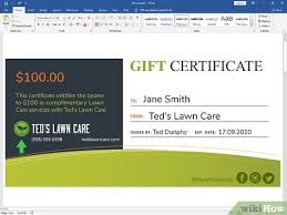 Or directly create a blank file to start. How To Make Gift Certificates 13 Steps With Pictures Wikihow