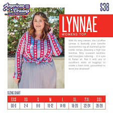 Lularoe Lynnae Sizing Chart Lularoe American Dreams Lularoe