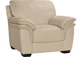 Cindy Crawford Home Grand Palazzo Beige Leather Chair White Leather Chair Leather Chair Affordable Leather Chair