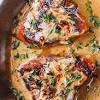 Lamb and vegetable mousseline moistens rare lamb chops, sliced to reveal the garlic clove hidden inside. 1