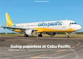 Cebu pacific air, inc., operating as cebu pacific (pse: Going Paperless At Cebu Pacific