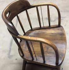 125 Vintage Boling Chair Company Solid Oak Fire House Captains Chair 5 Avai Antique Wooden Chairs Chair Solid Oak