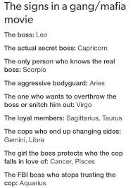 Cancer's fellow water signs are scorpio and pisces. Zodiac Sign Facts English Signs In A Gang Mafia Movie Wattpad