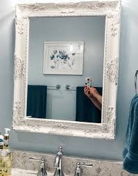 Blue Farmhouse Decor Antique Vanity Mirror French Country Farmhouse Mirrors Shabby Chic Bathroom Bathroom Mirror