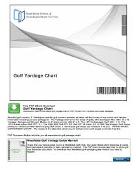 Fillable Online Golf Club Yardage Chart Online Online Pdf