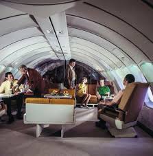 Sas Scandinavian Airlines Boeing 747b Huge Viking With Reference To The Old Norse Mythology Upper Deck Fi Boeing 747 Aircraft Interiors Vintage Airlines