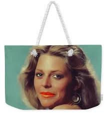 Lindsay Wagner, Actress #1 Beach Towel by Esoterica Art Agency
