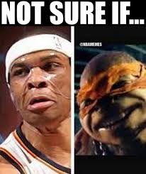 On why russell westbrook is a beloved teammate, intense team usa runs, and memes. Nba Memes On Twitter Russell Westbrook Or Ninja Turtle Https T Co Gufjlbihux