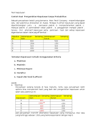 37 full pdfs related to this paper. Pertanyaan Tentang Teori Pengambilan Keputusan Mathlaul Khairiyah