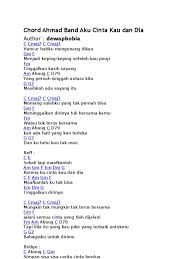 Aku cinta kau dan dia by ahmad dhani instagram : Chord Ahmad Band Aku Cinta Kau Dan Dia